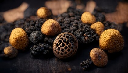 3D Illustration of Black pepper on the bowl for ingredients