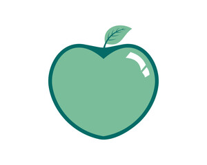 Wall Mural - Apple with love shape inside