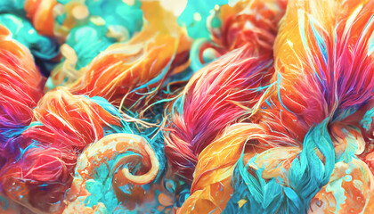 Poster - 3d render abstract colorful texture background series design