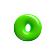 © chris3d - Green 3d font - lowercase isolated glossy 3d letter o