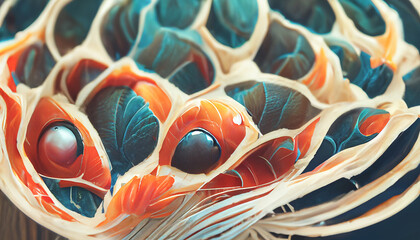 Poster - 3d render abstract texture background series design