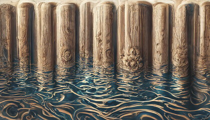 Poster - 3d render abstract texture background series design