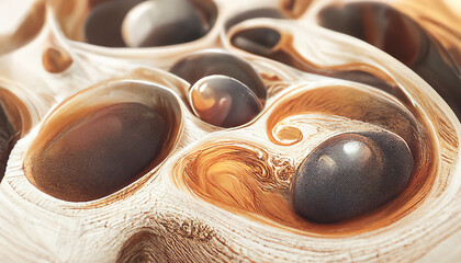 Poster - 3d render abstract texture background series design