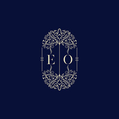 Poster - EO organic wedding initial logo design which is good for branding