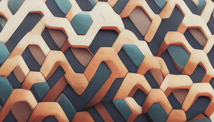 Poster - 3d render abstract texture background series design