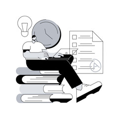 Poster - Exams and tests abstract concept vector illustration. Test results, personal exam timetable, stress and anxiety, school classroom, teenage student, writing answers, form sheet abstract metaphor.