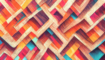 Poster - 3d render abstract colorful texture background series design