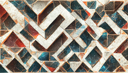 Poster - 3d render abstract texture background series design