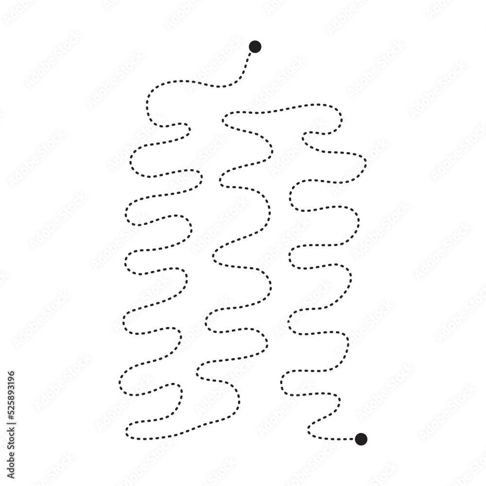 Prewriting tracing lines and curve shapes element for preschool ...