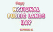 © Rehmat - Happy National Public Lands Day, September 28. Calendar of September Text Effect, Vector design