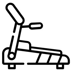 Poster - Download premium line icon of running machine 