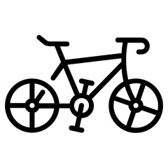 Poster - A customizable line icon of stationary cycle 