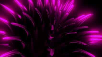 Poster - Green and purple background. Design.Bright rays of light in the animation move flying apart in opposite directions.