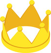 Leinwandbild Motiv Flat 3d Isometric King Crown Icon