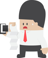 Wall Mural - Businessman was shocked by seeing the bill from smartphone, VECTOR, EPS10