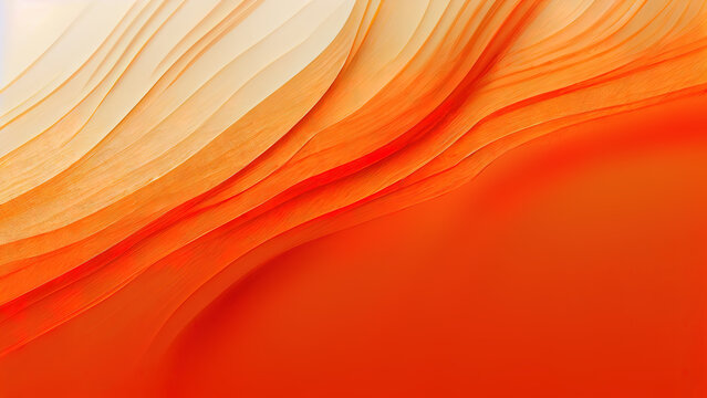 Wall Mural -  - Orange pattern abstract wallpaper. Bright lines textures ideal for backdrop. Light illustration with modern minimal shapes. Sand dunes design.