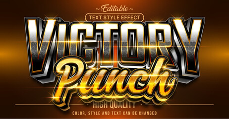 Poster - Editable text style effect - Victory Punch text style theme.
