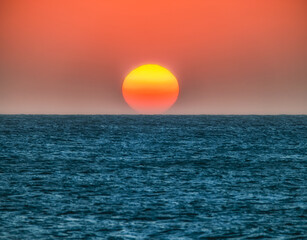 Wall Mural - sunset on the sea