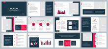 Elements Of Infographics For Presentations Templates. Annual Report, Leaflet, Book Cover Design. Brochure Layout, Flyer Template Design. Corporate Report, Advertising Template In Vector Illustration. 