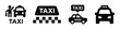 © Icons-Studio - Taxi car icon set. Cab symbol vector illustration.