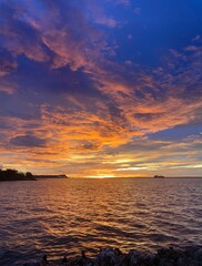 sunset over the ocean in Guam