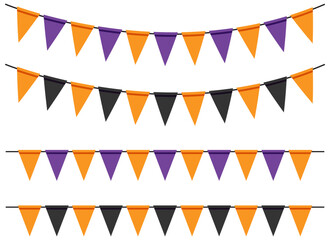 Wall Mural - set of party flag for halloween decoration