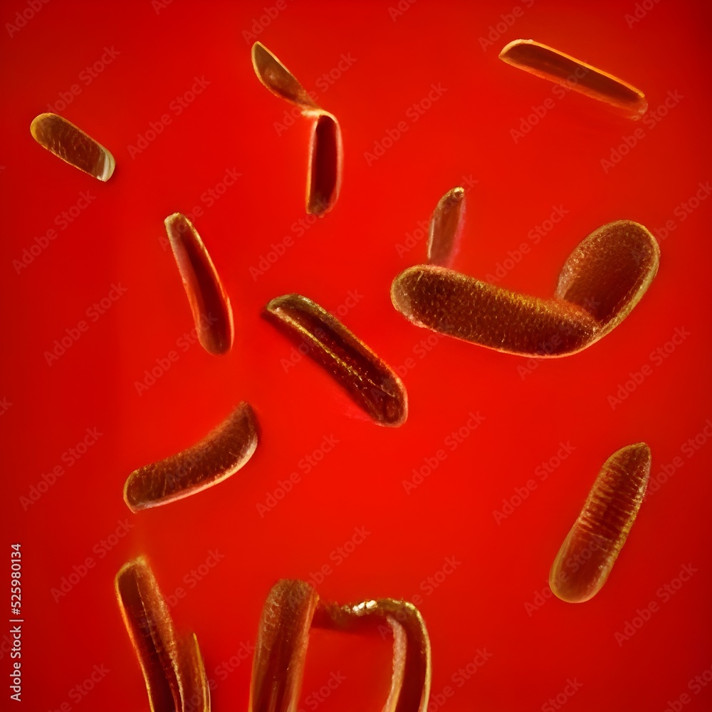 Escherichia Coli (E. Coli.) cells or bacteria under microscope