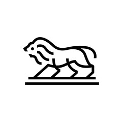 lion logo vector icon line art outline download monoline illustration