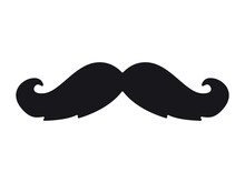 Set Of Hipster Mustache Icon. Barber Symbol Silhouette Isolated On White Background. 
Concept Of Barbershop, Party, Man's Holiday. Vector Illustration For Website Page And Mobile App Design. 
