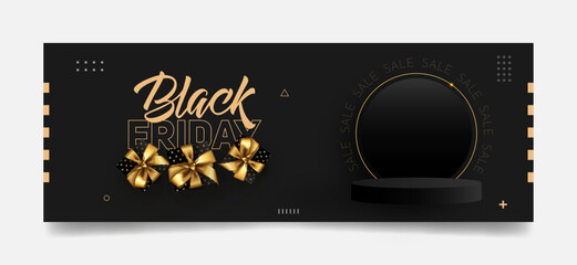 Wall Mural - web ad or offer banner with black background
