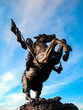 © Fabien - Statue of Joan of Arc on horse with flag at Ballon de Servance mountain in Vosges, France