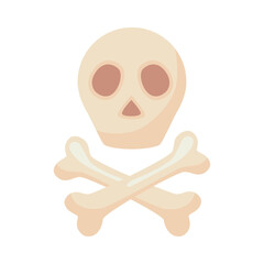 Sticker - skull and bones crossed