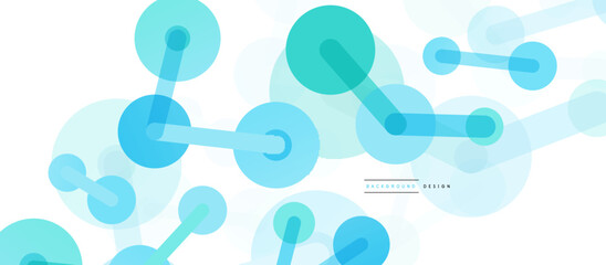Poster - Network concept abstract background. Dots connection. Big data idea. Business template for wallpaper, banner, background or landing