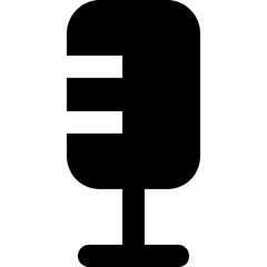 Sticker - Mic Vector Icon