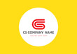 Letters CS logo design concept