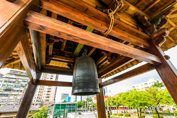Wall Mural - View of the bell tower of Nishi Honggan-ji Temple in Taipei, Taiwan