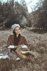 Poster - peaceful rural girl