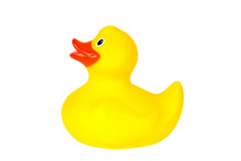 Yellow Plastic Rubber Duck, Png Stock Photo File Cut Out And Isolated On A Transparent Background
