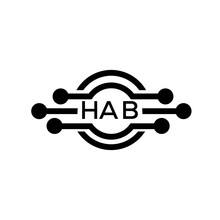 HAB Letter Logo. HAB Best White Background Vector Image. HAB Monogram Logo Design For Entrepreneur And Business.	
