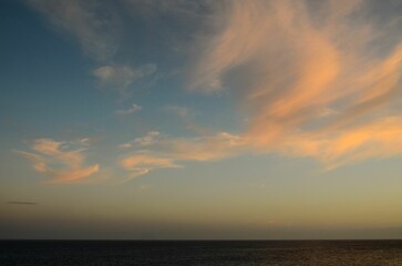 Sticker - Colored Clouds at Sunset , digital photo image