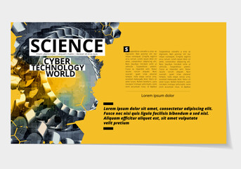 Canvas Print - Elegant layout for business presentation with technology and science background, vector illustartion