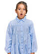 © Krakenimages.com - Little beautiful girl wearing casual clothes scared and amazed with open mouth for surprise, disbelief face