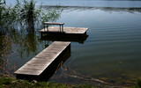 Fototapeta Tulipany - molo,jezioro
