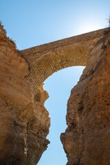 Wall Mural - Vertical shot of the rocky coast in Lagos, Portugal