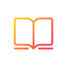 Book Pixel Perfect Gradient Linear Ui Icon. Online Bookstore. Buy, Sell Ebooks. E-commerce Business. Line Color User Interface Symbol. Modern Style Pictogram. Vector Isolated Outline Illustration