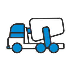 Poster - Icon Of Concrete Mixer Truck