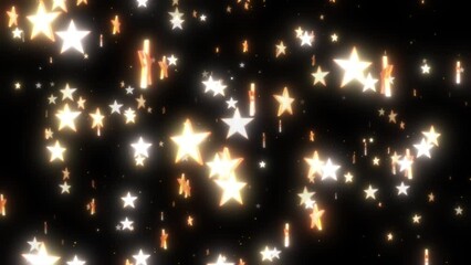 Wall Mural - Stars Particles Flying  Background Seamless Loop