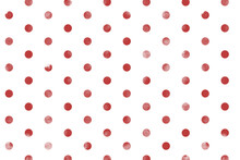 Watercolor Red Polka Dot Background Vector Illustration