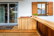 Covered deck with outdoor kitchen and bbq grill, Germany Bavaria