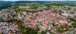 Aerial view of the city Altdorf bei Nürnberg in Germany, Bavaria on a sunny day in summer.